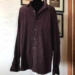 Woolrich Corduroy Burgundy/Brown Shirt 2XL/2TG